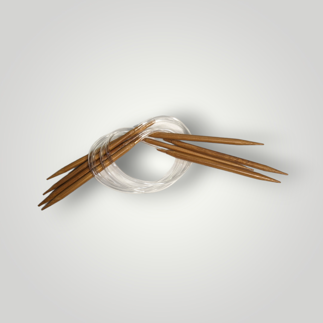 Fixed Circular Wooden Knitting Needles with 16" Plastic Tube Cord
