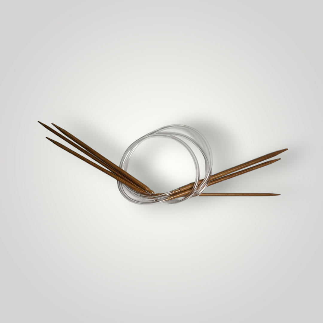 Fixed Circular Wooden Knitting Needles with 16" Plastic Tube Cord