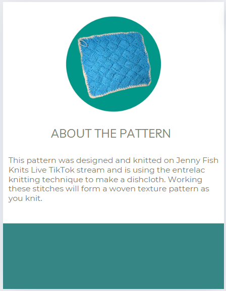 Soaps Up Dishcloth Entrelac Knitting Pattern Digital Download