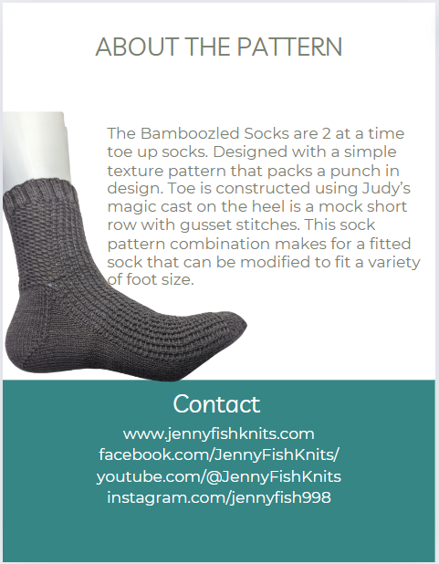 Bamboozled Socks Knitting Pattern Digital Download