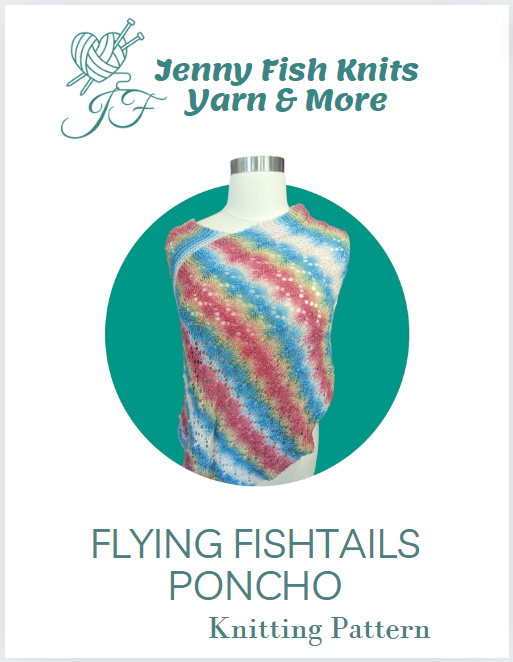 Flying Fishtails Poncho Knitting Pattern Digital Download