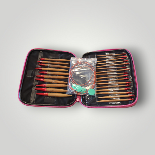 Bamboo Interchangeable Circular Knitting Needles Set